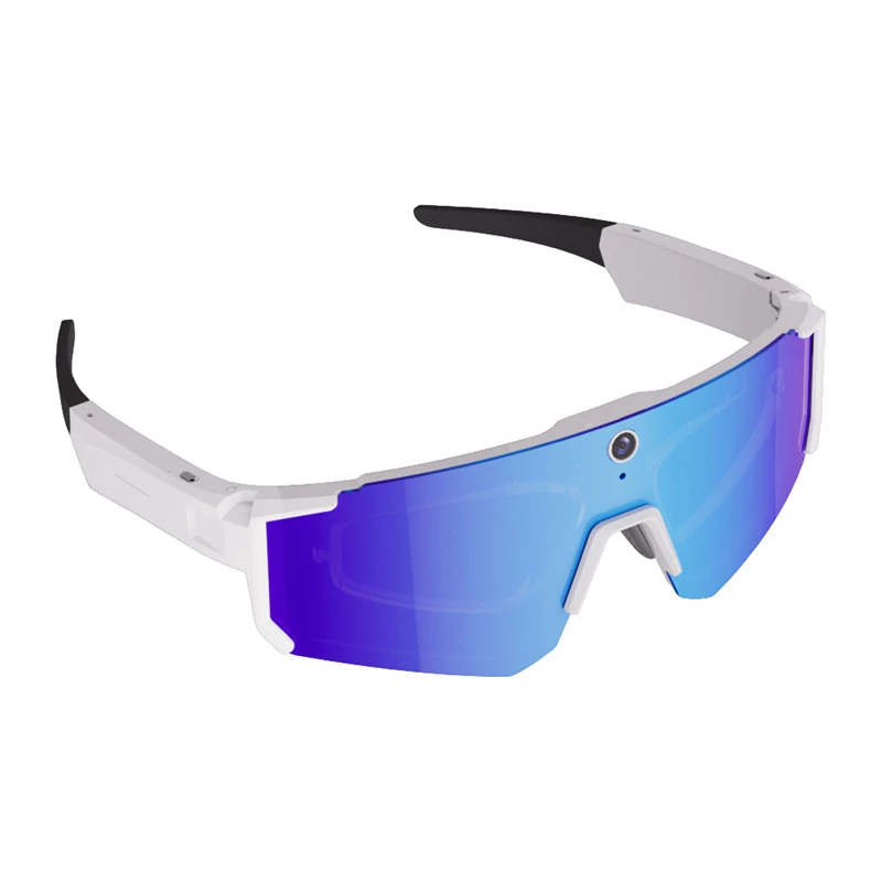 COLMI V06 AI White Sports Sunglasses with Blue Lenses