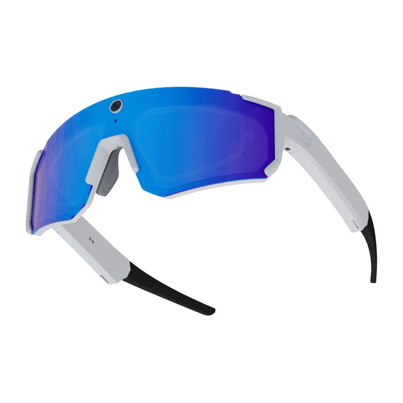 COLMI V06 AI White Sports Sunglasses with Blue Lenses