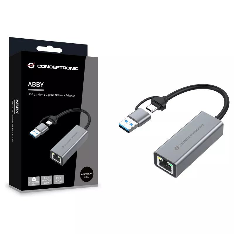 Conceptronic ABBY08G Gigabit USB 3.0 Network Adapter