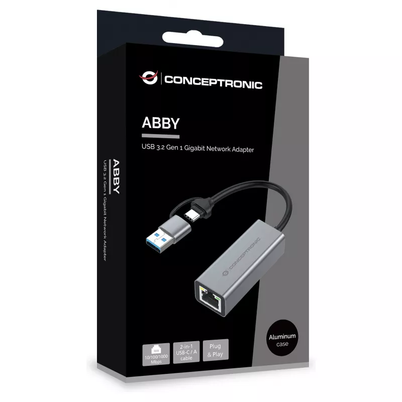 Conceptronic ABBY08G Gigabit USB 3.0 Network Adapter