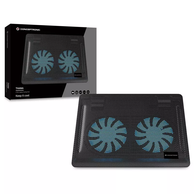 Conceptronic CNBCOOLPAD2F Podkładka chłodząca do notebooka 39,6 cm (15,6 inch)
