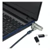 Conceptronic NBT Nano-Lock Podwójna Linka Zabezpieczająca do Laptopa, 4-cyfrowa, 1.8m Linka Stalowa, Czarny/Srebrny