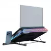 Conceptronic THYIA04B USB-C Laptop Cooling Pad with Phone Holder, 130mm, Dual 125mm Fans, Blue LED, Up to 17 inch