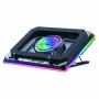 Conceptronic THYIA04B USB-C Laptop Cooling Pad with Phone Holder, 130mm, Dual 125mm Fans, Blue LED, Up to 17 inch