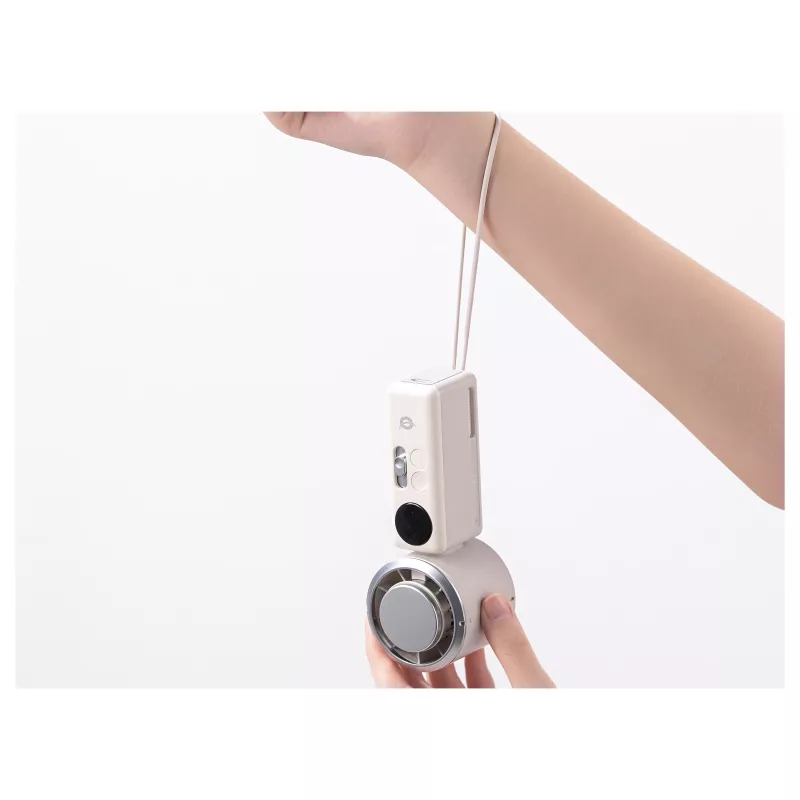 CONCEPTRONIC Turbo Wentylator Ręczny z Płytką Chłodzącą, Kremowy