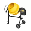 Betoniarka 180L HCM650 850W Elektryczna Mieszarka Bębnowa ze Stalowym Bębnem, Żeliwnym Wieńcem Zębatym, IP44, 2 Lite Koła Gumowe, Pochylenie za Pomocą Koła Ręcznego