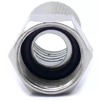CONOTECH NS-511 Złącze kompresyjne typu F z uszczelką pogodową do kabla koncentrycznego RG6, 6,8 mm, niklowany mosiądz, 75 omów
