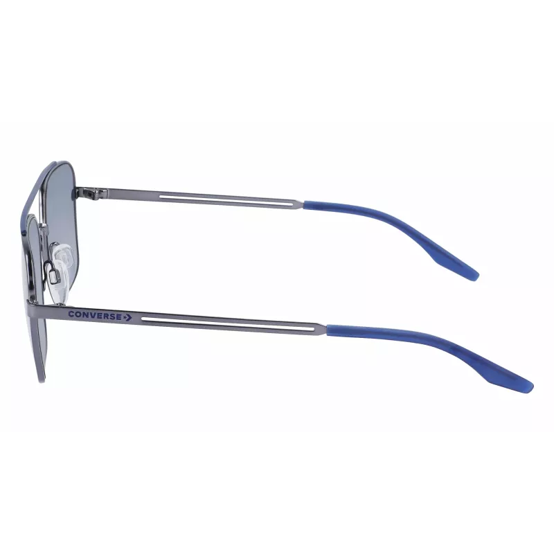 Okulary przeciwsłoneczne CONVERSE CV101STIVATE7 dla mężczyzn - czarna oprawka acetatowa, szare soczewki poliwęglanowe, ochrona UV400, 56/17/145 mm