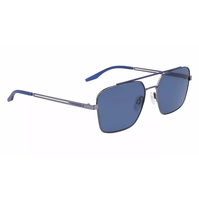 Okulary przeciwsłoneczne CONVERSE CV101STIVATE7 dla mężczyzn - czarna oprawka acetatowa, szare soczewki poliwęglanowe, ochrona UV400, 56/17/145 mm