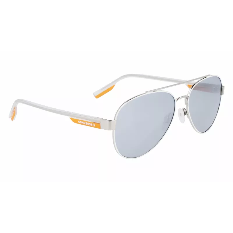 Okulary przeciwsłoneczne Converse CV300SDISR100 dla mężczyzn - czarna oprawka acetatowa, szare soczewki poliwęglanowe, 58 mm