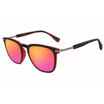 CONVERSE SCO051Q5296SR Męskie okulary przeciwsłoneczne kwadratowe czarna oprawka szare szkła 52mm