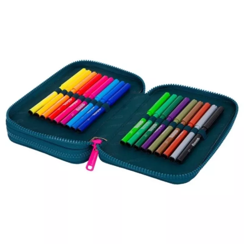 CoolPack Jumper 2 Sunny Day Dwupoziomowy piórnik szkolny z wyposażeniem