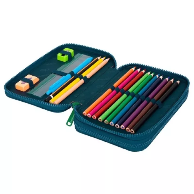 CoolPack Jumper 2 Sunny Day Dwupoziomowy piórnik szkolny z wyposażeniem