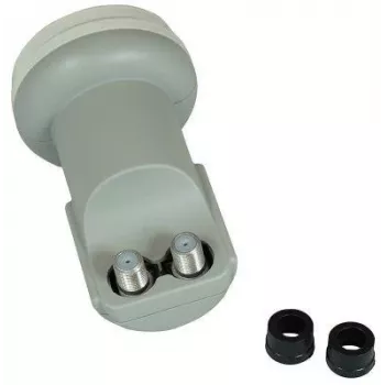 Konwerter LNB Twin CORAB C120TWN – 2 wyjścia, 40 mm feedhorn, niski szum 0,1 dB, wodoszczelny typ F