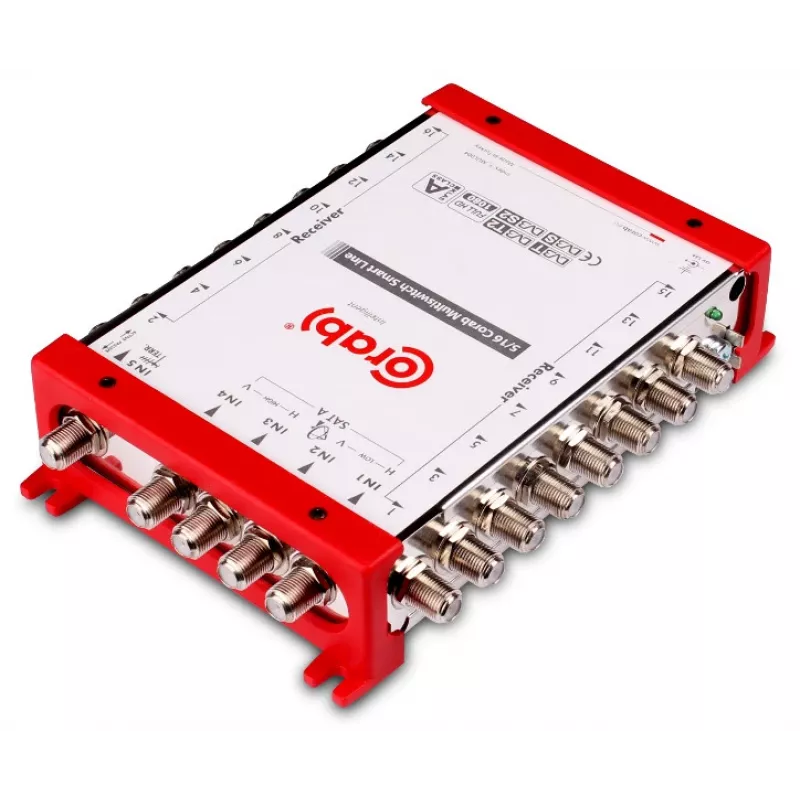 CORAB Multiswitch Smart Line 5/16 – 16-wyjściowy przełącznik dystrybucji satelitarnej i naziemnej, DiSEqC 2.0, 950-2150 MHz