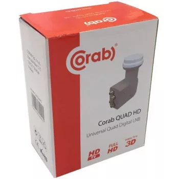 CORAB Universal Quad LNB – 4 wyjścia, szum 0,1 dB, feedhorn 40 mm