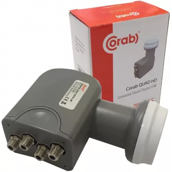 CORAB Universal Quad LNB – 4 wyjścia, szum 0,1 dB, feedhorn 40 mm