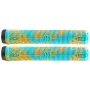 Core Skinny Boy Grips Red - Bezkołnierzowe gumowe uchwyty kierownicy Krayton do hulajnóg stunt i BMX, 160 mm, z zaślepkami, antypoślizgowy wzór żebrowany, 1 para