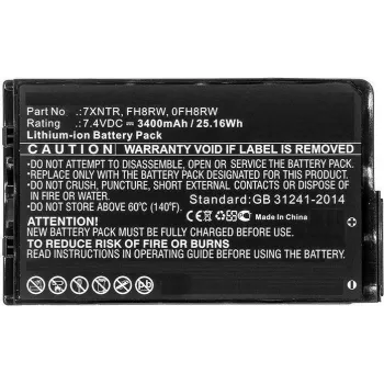 CoreParts MBXDE-BA0184 Akumulator zamienny do Dell Latitude 12 7202 / 7202 Rugged Tablet - 7,6V 3400mAh 25,84Wh Li-Ion 2-ogniwowy Czarny