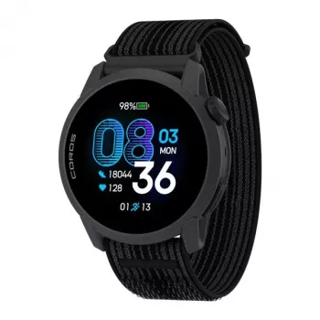 COROS PACE 4 Zegarek sportowy GPS z paskiem nylonowym, Czarny - Dwuczęstotliwościowy GPS, 5 ATM, 24-dniowa bateria