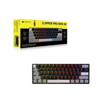 CORSAIR CLIPPER PRO MINI 60 Hall Effect klawiatura gamingowa czarna