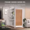 Corsair FRAME 5000D WOOD RS Mid-Tower PC Case, White/Walnut, Tempered Glass, ATX, E-ATX, Micro-ATX, Mini-ITX, Steel/Plastic, Gaming
