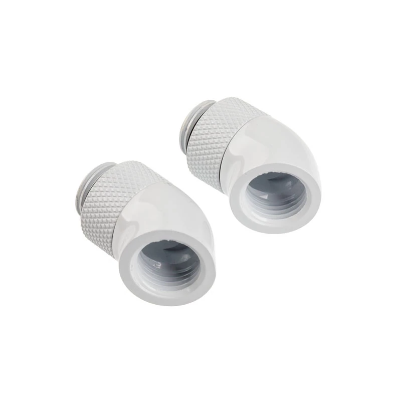 Corsair Hydro X Series 45° Rotary Adapter - Łącznik obrotowy do chłodzenia cieczą - Biały (Zestaw 2 szt.)