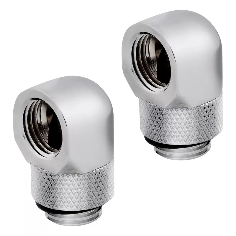 Corsair Hydro X Series 90° Adapter obrotowy G1/4 cala Chrom (2 szt.) - CX-9055008-WW