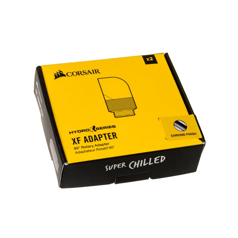 Corsair Hydro X Series 90° Adapter obrotowy G1/4 cala Chrom (2 szt.) - CX-9055008-WW
