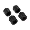 CORSAIR Hydro X Series XF Złączka kompresyjna, prosta, gwint męski G1/4 inch do węża miękkiego 13/10mm, czarna – zestaw 4 szt.