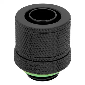 CORSAIR Hydro X Series XF Złączka kompresyjna, prosta, gwint męski G1/4 inch do węża miękkiego 13/10mm, czarna – zestaw 4 szt.