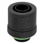 CORSAIR Hydro X Series XF Złączka kompresyjna, prosta, gwint męski G1/4 inch do węża miękkiego 13/10mm, czarna – zestaw 4 szt.