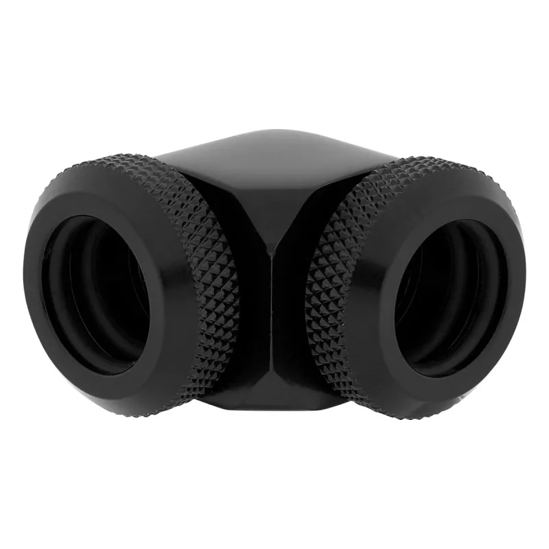 Corsair Hydro X Series XF Hardline Adapter 90 Degree 12mm AD to 12mm AD Hardtube, Pack of 2, Czarny
