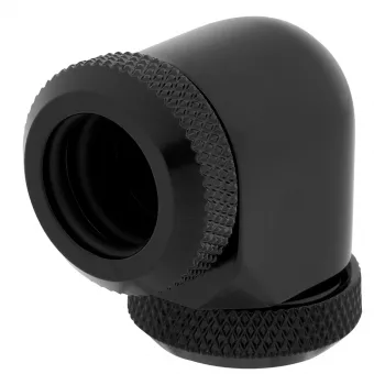 Corsair Hydro X Series XF Hardline Adapter 90 Degree 12mm AD to 12mm AD Hardtube, Pack of 2, Czarny