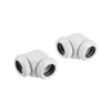 CORSAIR Hydro X Series XF Adapter do twardych rurek 90 stopni 12mm OD do 12mm OD - Zestaw 2 szt., Biały