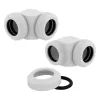 CORSAIR Hydro X Series XF Adapter do twardych rurek 90 stopni 12mm OD do 12mm OD - Zestaw 2 szt., Biały