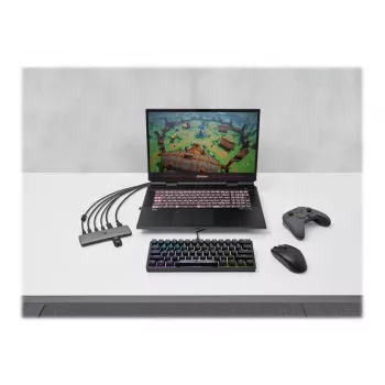 Corsair USB100 7-portowy hub USB-C z 4 portami USB 3.0 Type-A i 3 portami USB-C, 5 Gbps, aluminium, czarny