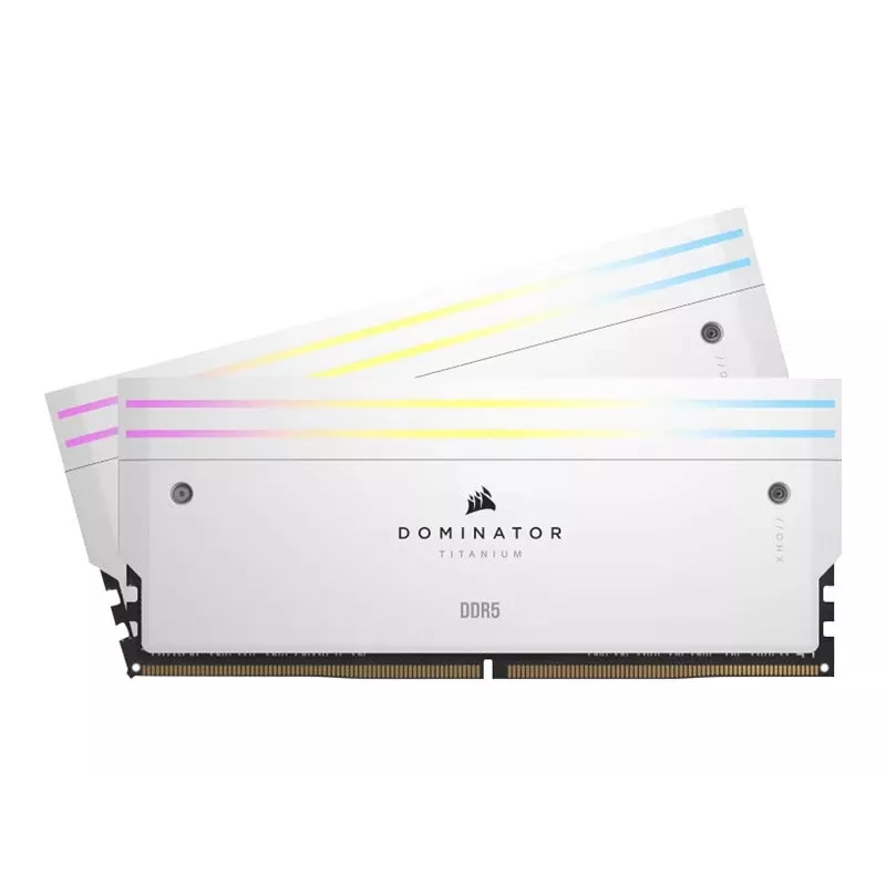 CORSAIR Vengeance RGB 32GB (2x16GB) DDR5 6400MHz CL32 White LED Desktop Memory
