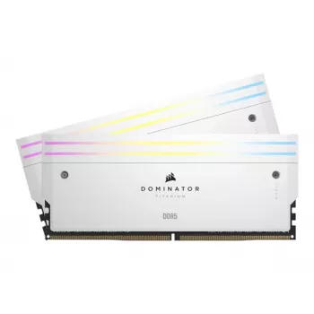 Corsair Dominator Titanium RGB 32GB (2x16GB) DDR5-6400 CL32 zestaw pamięci, biały
