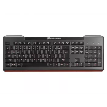 Klawiatura COUGAR 200K - Pełne podświetlenie LED - Przełącznik nożycowy membranowy - Przewodowa USB - Czarny