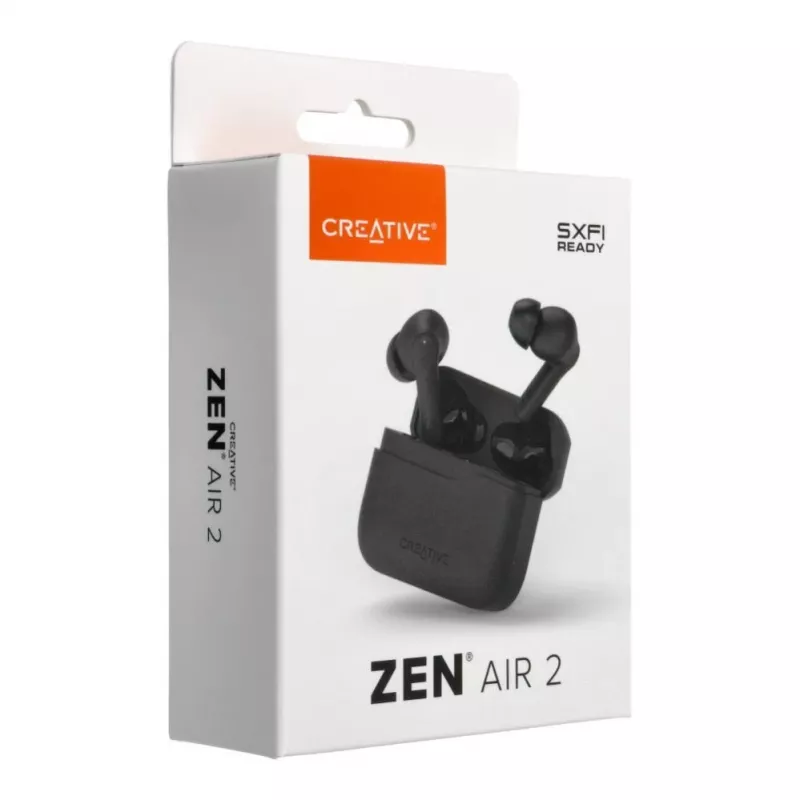 Creative Zen Air 2 True Wireless słuchawki douszne z hybrydową ANC, czarne