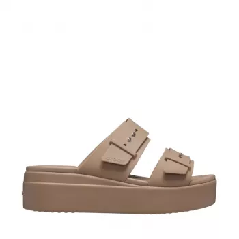 Crocs Brooklyn Low Damskie Beżowe Sandały na Platformie 207431 2Q9 Rozmiar 38-39