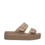 Crocs Brooklyn Low damskie sandały na platformie i koturnie, Mushroom/Stucco Beige, EU 39-40 (US W8-9)