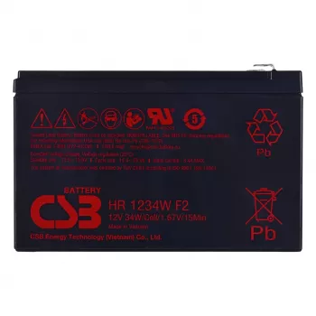 CSB HR1234WF2 12V 9Ah VRLA AGM akumulator z zaciskami F2