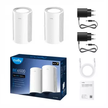 Cudy BE6500 2.5G Mesh Wi-Fi 7 System – 2 szt.