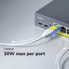 CUDY POE40 4-portowy przełącznik/rozszerzacz PoE z 1 portem uplink, 802.3af/at, 250m Extend, metalowa obudowa