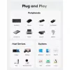 Cudy UH40A PortMate USB-A do 4-portowego koncentratora USB 3.0 5Gbps Tylko dane Plastik Kompakt Czarny
