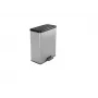 CURVER Deco Bin Pedałowy Kosz na Śmieci 65L Srebrny Efekt Metaliczny