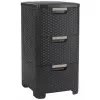 Regał CURVER Infinity Recycled z 3 szufladami, 3x14L, ciemny brąz