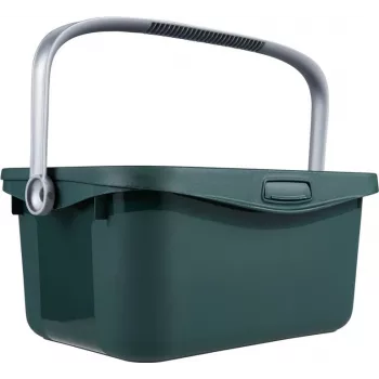 CURVER Multiboxx Bio kosz na odpady 3L Zielony – Plastik z recyklingu, Możliwość układania w stos, Uchylna pokrywa